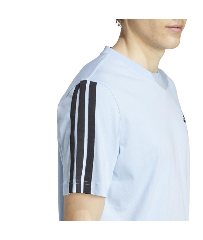 Camiseta adidas 3 Bandas Sj Hombre Azul