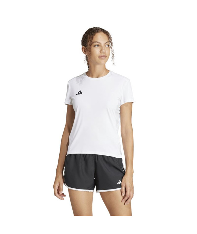 Camiseta de Running adidas Adizero E Mulher Branco
