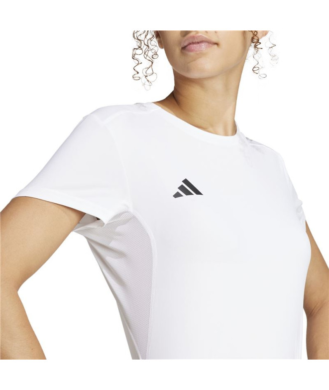 Camiseta de Running adidas Adizero E Mulher Branco