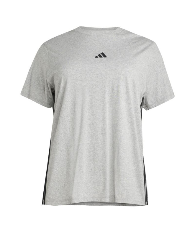 Camiseta adidas 3 Bandas Sj Mujer Gris