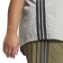 Camiseta adidas 3 Bandas Sj Mulher Cinza