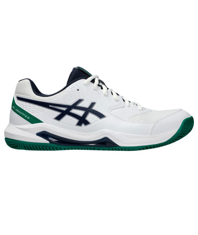 Zapatillas de Tenis ASICS Gel-Dedicate 8 Clay Hombre Blanco/Azul Oscuro