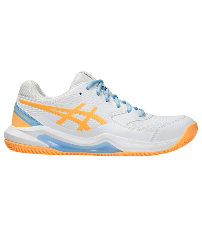 Zapatillas de Pádel ASICS Gel-Dedicate 8 Padel Mujer Blanco/Naranja