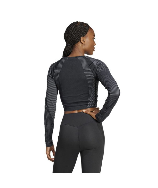 Camiseta de Fitness adidas Seamless Ls Mulher...