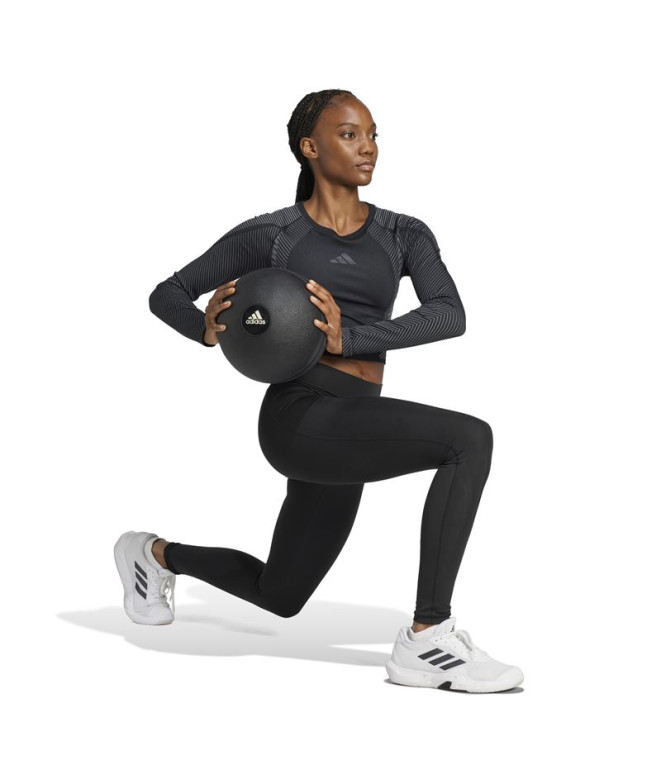T-shirt de Fitness adidas Seamless Ls Femme Noir