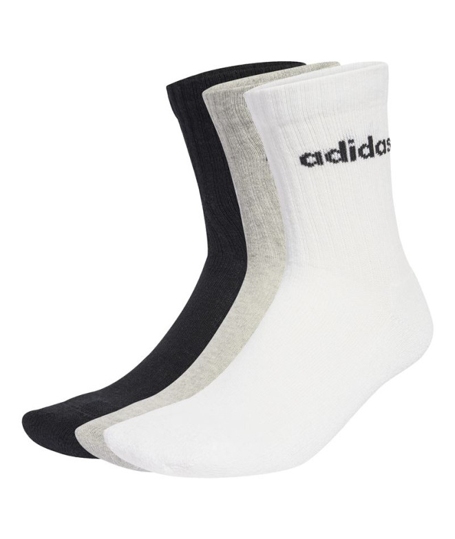 Calcetines adidas C Lin Crew 6P Infantil Brgrin / Blanco / Negro