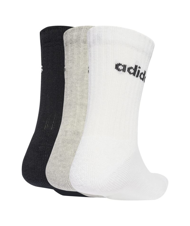 Meias adidas C Lin Crew 6P Infantil Brgrin /...