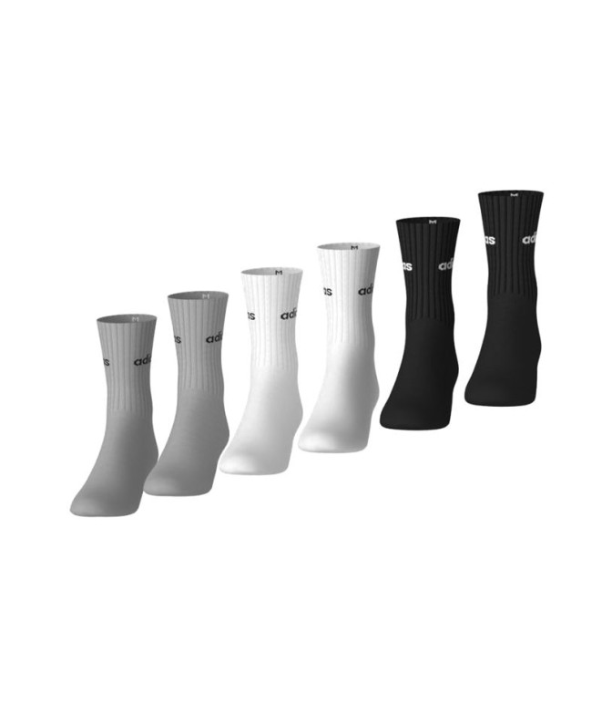 Meias adidas C Lin Crew 6P Infantil Brgrin /...