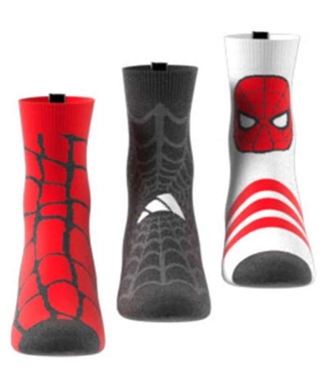 Calcetines adidas Lk Mrvl Sm 3Pp Infantil Blanco/Negro