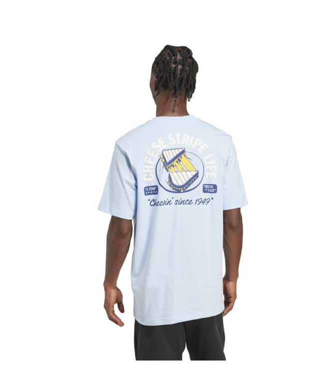 Camiseta adidas Cheese Homem Azul