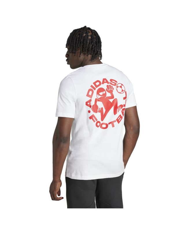 T-shirt de Football adidas Ftb Sticker Homme Blanc