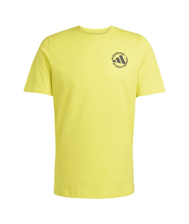 Camiseta de Fútbol adidas Ftb Sticker Hombre Amarillo