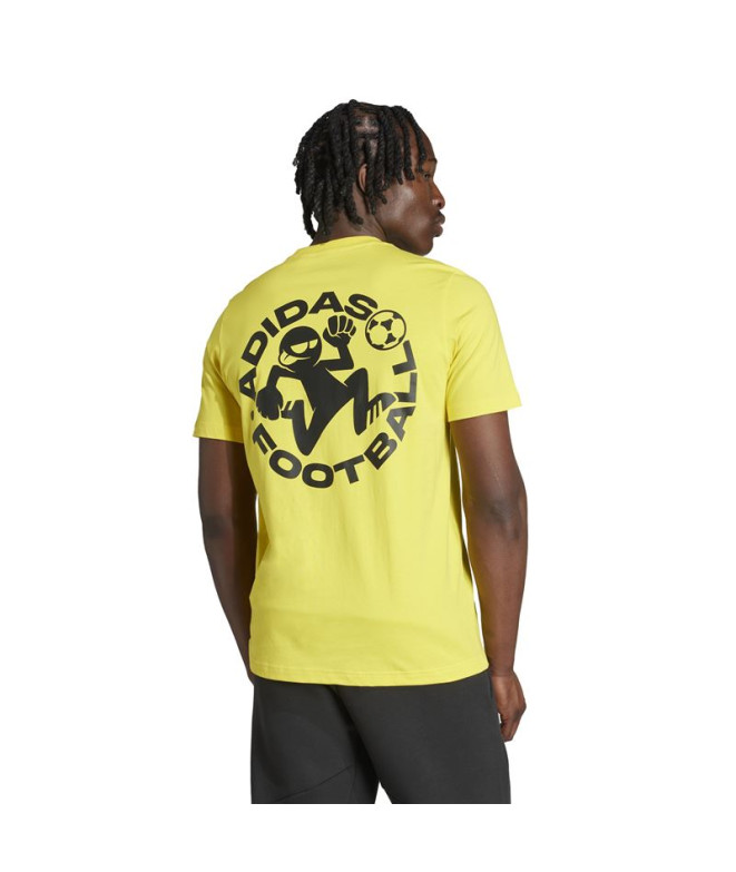 T-shirt de Football adidas Ftb Sticker Homme Jaune