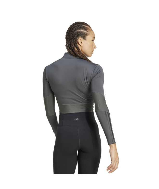 Sweat de Fitness adidas Hyg Rib Track Femme Gris