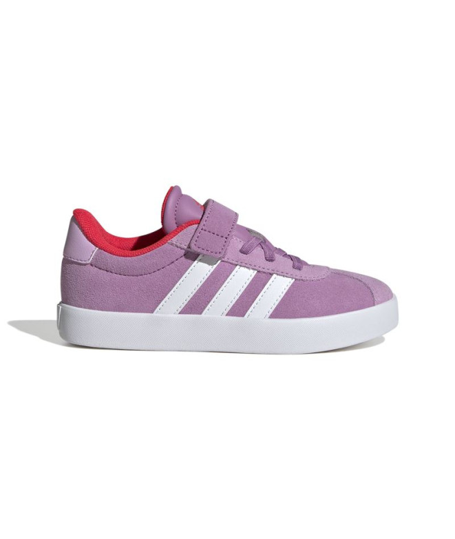 Chaussures adidas VL Court 3.0 El C Enfant Púrado / Noir / Rouge