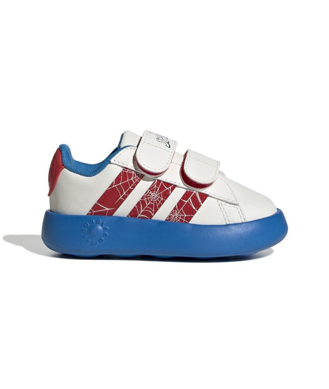 Zapatillas adidas Grand Court Spider-Man Cf Infantil Blanco