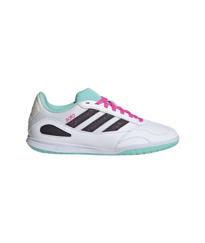 Botas de Fútbol adidas Super Sala III Infantil Blanco nube / Negro aurora / Agua flas