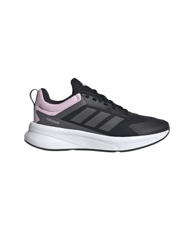 Zapatillas adidas Fortarun 4.0 Infantil Negro / Gris / Rosa