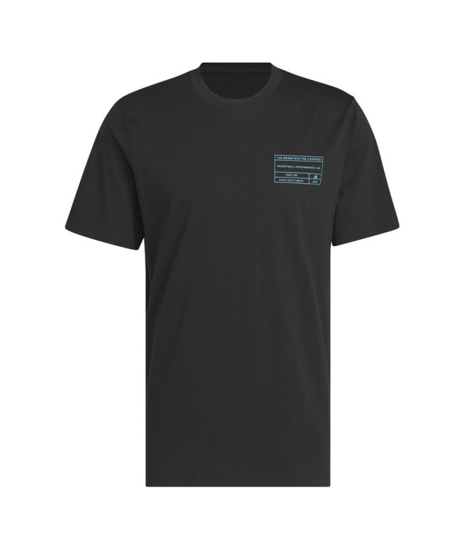 Camiseta de Baloncesto adidas Gfx Lb Tee 2 Hombre Negro