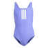 Fato de banho de Natação adidas 3Bandas Mid Suit Gy Menina Azul/Branco