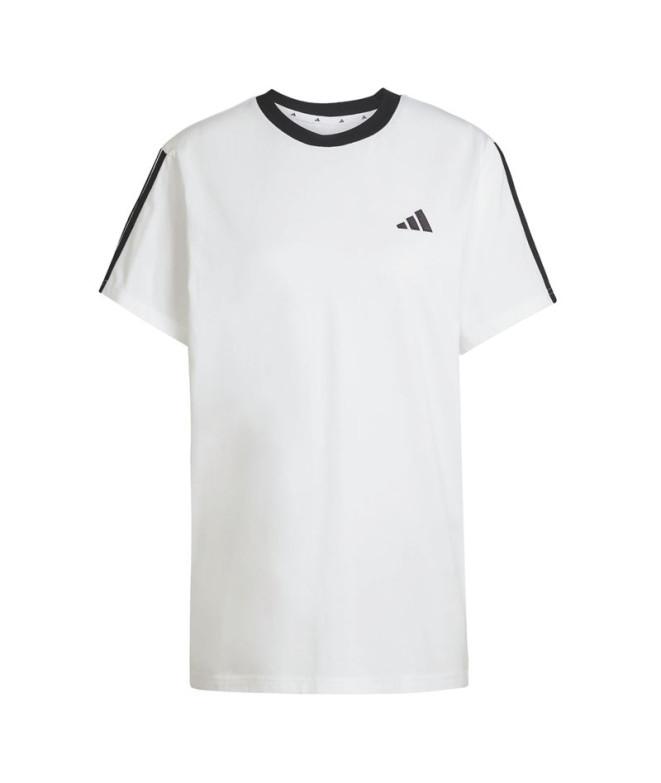 Camiseta adidas 3 Bandas Bf Mulher Branco