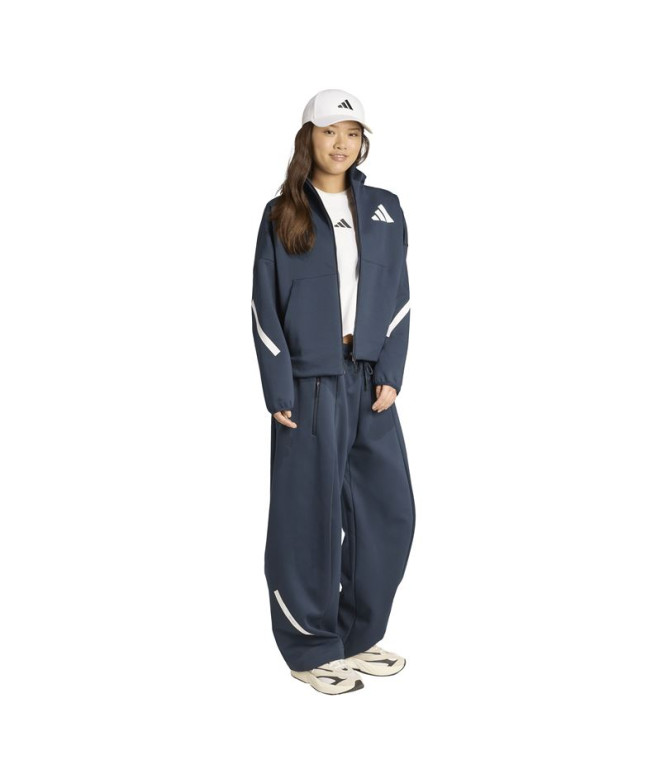 Moletom adidas Z.N.E. Fz Mulher Azul Marinho