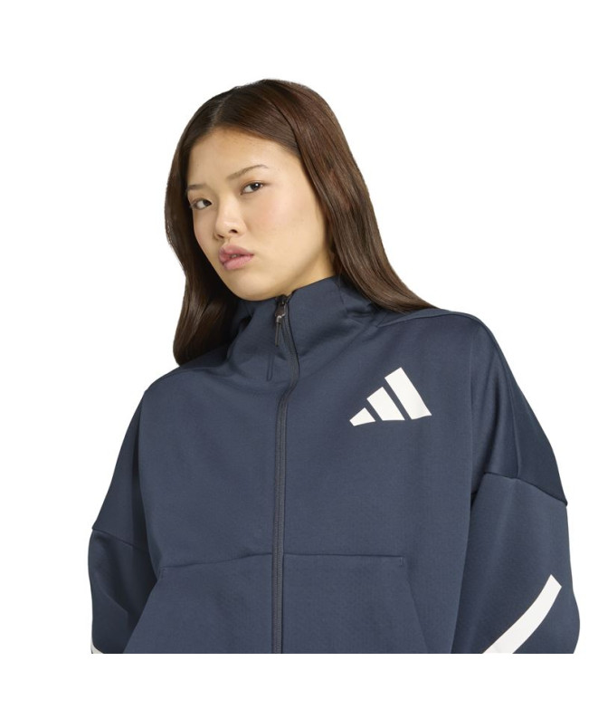 Moletom adidas Z.N.E. Fz Mulher Azul Marinho