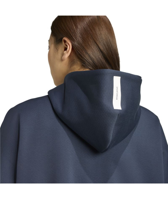 Sweat adidas Z.N.E. Fz Femme Bleu Marine