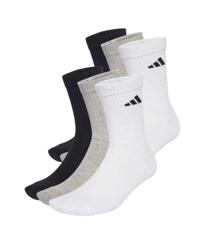 Chaussettes adidas C Newlogocrw 6P Enfant Blanc / Brgrin / Noir