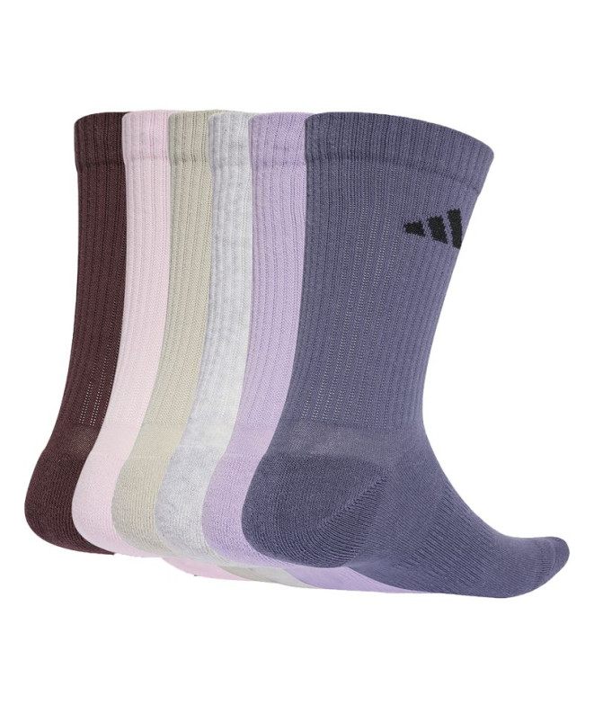 Meias adidas C Newlogocrw 6P Infantil Rubaur /...