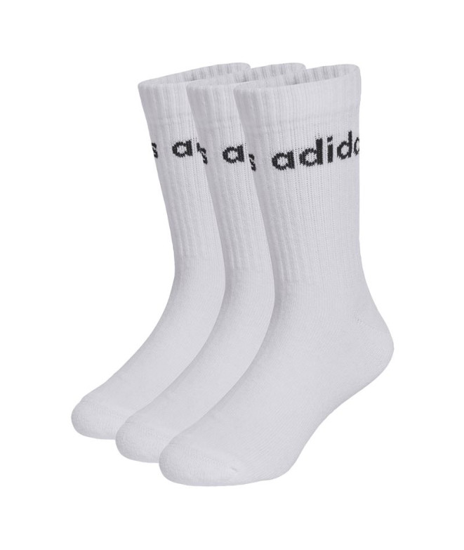 Meias adidas Lin Kids Crw Infantil Branco / Branco / Branco