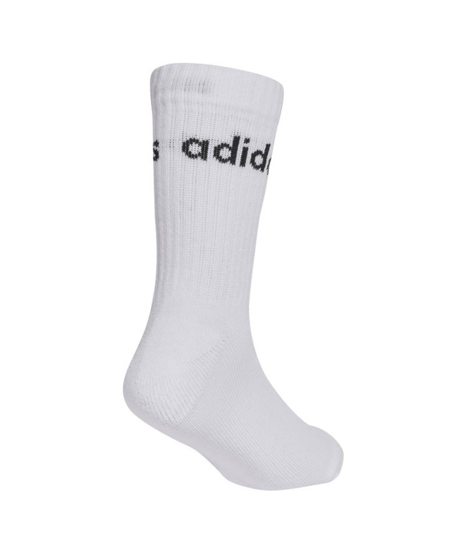 Calcetines adidas Lin Kids Crw 3P Infantil Blanco
