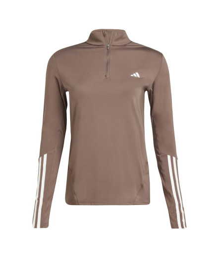 Sudadera de Fitness adidas Hyglm 1/4Zip Mujer Marrón