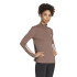 Moletom de Fitness adidas Hyglm 1/4Zip Mulher Marrom