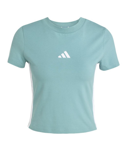 Camiseta adidas 3 Bandas Sj Baby Mulher Azcepo / Branco