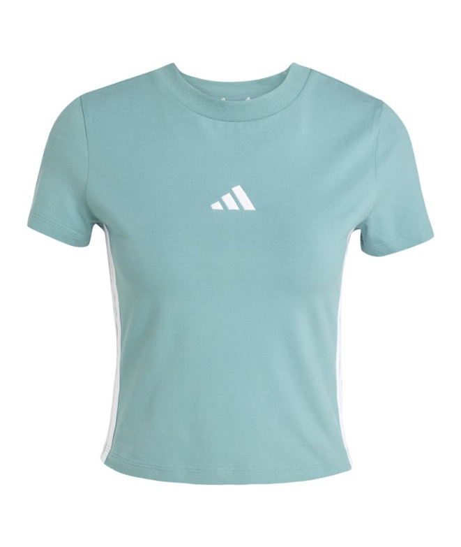 Camiseta adidas 3 Bandas Sj Baby Mujer Azcepo / Blanco