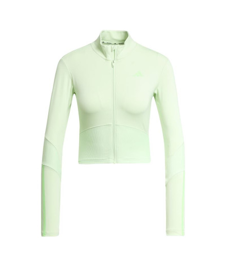 Sweat de Fitness adidas Hyg Rib Track Femme Verte