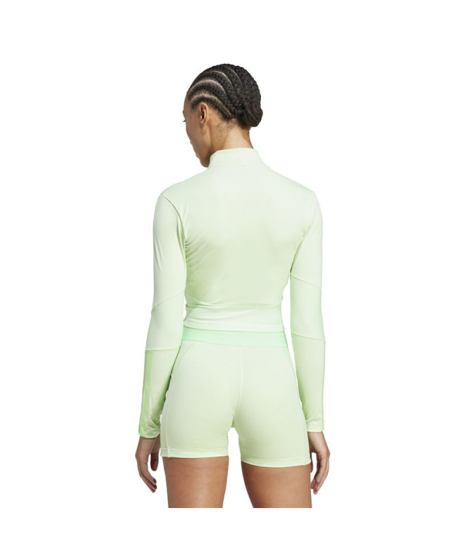 Sweat de Fitness adidas Hyg Rib Track Femme Verte