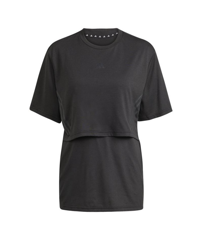 T-shirt de Fitness adidas Mat Tee Femme Noir/Charbon