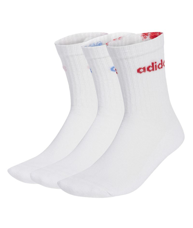 Calcetines adidas C Linear Crew 3P Blanco