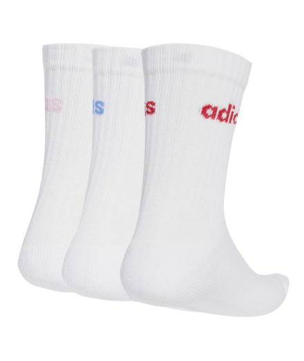 Chaussettes adidas C Linear Crew 3P Blanc 2