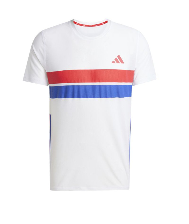 Camiseta de Running adidas Adizero R Hombre Blanco
