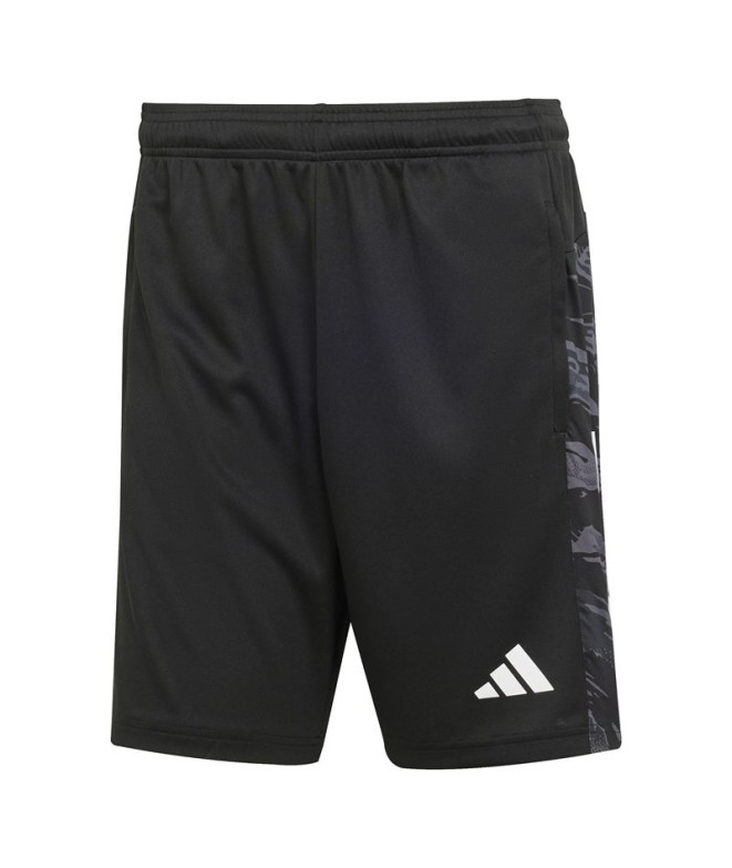 Pantalons de Fitness adidas Camo 3Bandas Short Homme Noir