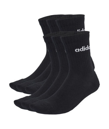 Chaussettes adidas C Lin Crew 6P Enfant Noir / Blanc