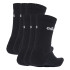 Meias adidas C Lin Crew 6P Infantil Preto / Branco