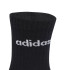 Meias adidas C Lin Crew 6P Infantil Preto / Branco