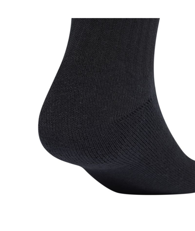 Meias adidas C Lin Crew 6P Infantil Preto / Branco