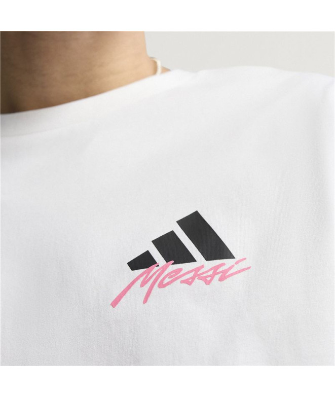 T-shirt de Football adidas Messi Icon Homme Blanc