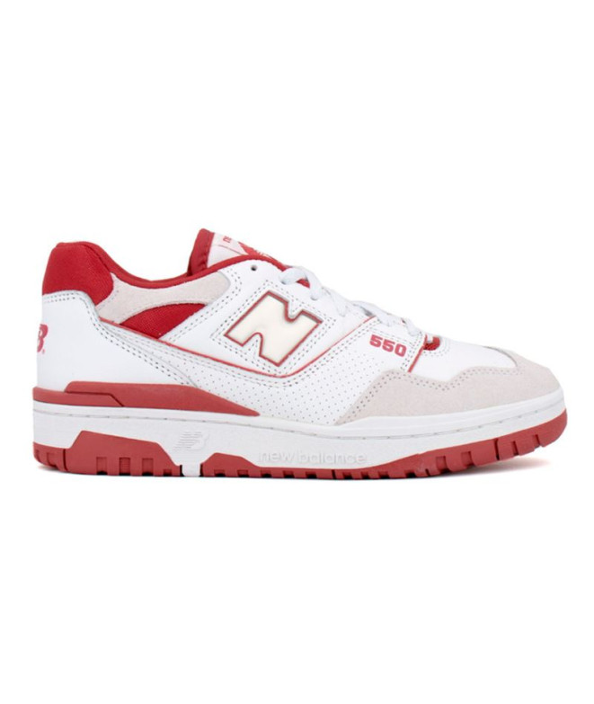 Chaussures New Balance 550 Blanc Homme Blanc/Rouge