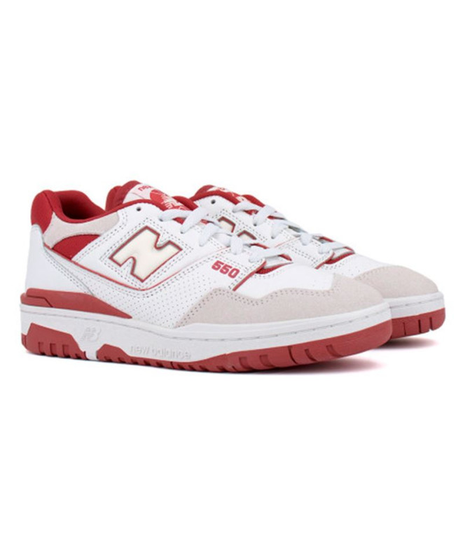 Chaussures New Balance 550 Blanc Homme Blanc/Rouge